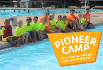 Pioneer Camp at the outdoor pool.