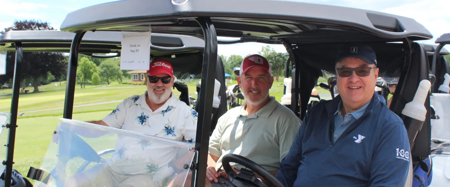 Golfers before tee off