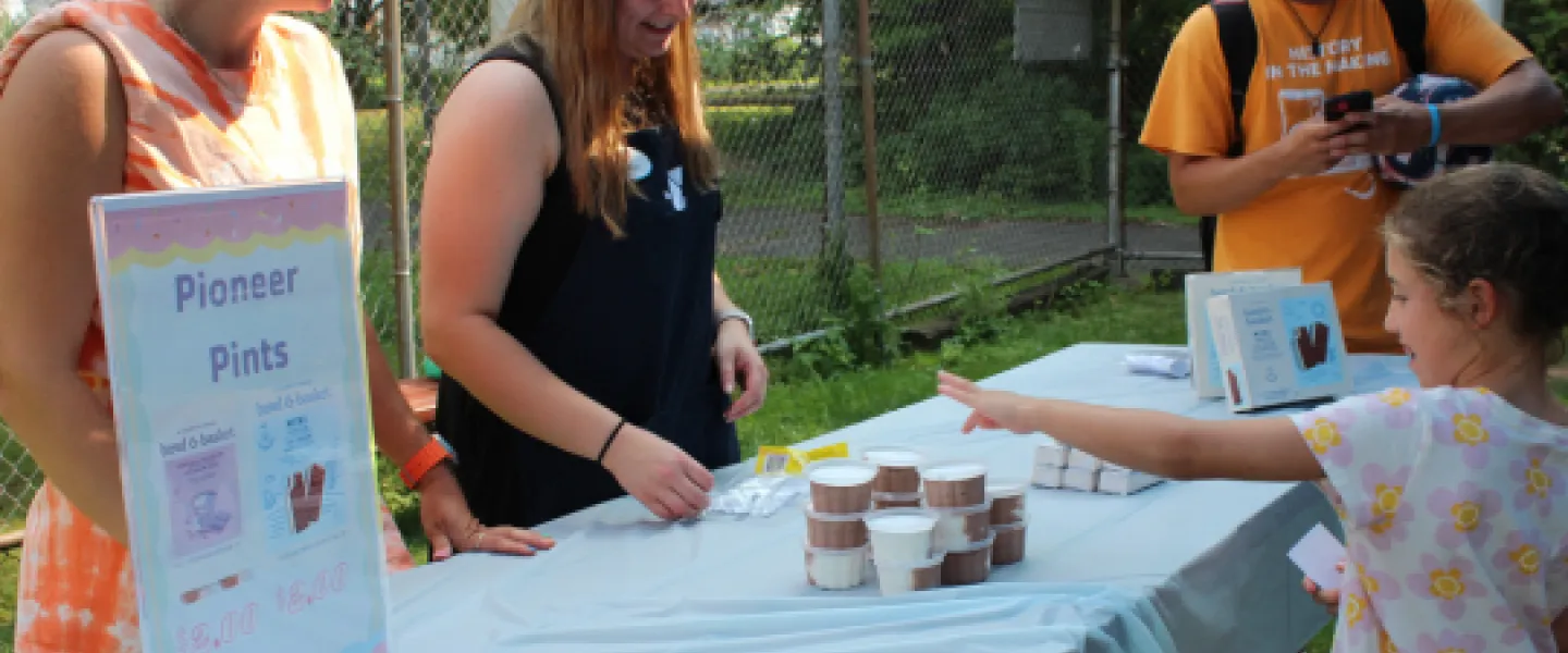 Ice Cream Day at Pioneer Camp