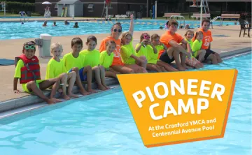 Pioneer Camp at the outdoor pool.