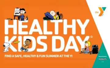 Healthy Kids Day Graphic with Peanuts Character